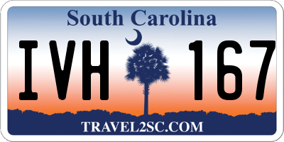 SC license plate IVH167