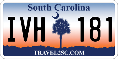 SC license plate IVH181