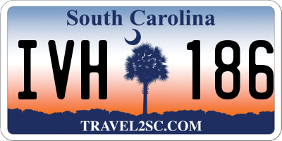 SC license plate IVH186