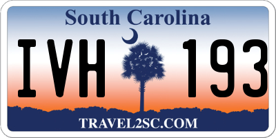 SC license plate IVH193