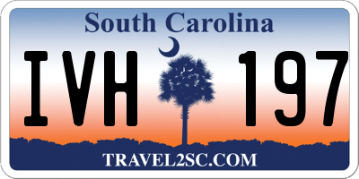 SC license plate IVH197