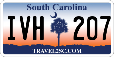SC license plate IVH207