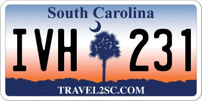 SC license plate IVH231