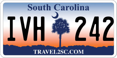 SC license plate IVH242
