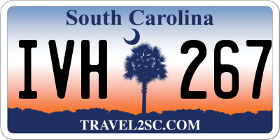 SC license plate IVH267