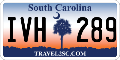 SC license plate IVH289
