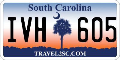 SC license plate IVH605