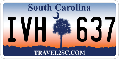 SC license plate IVH637