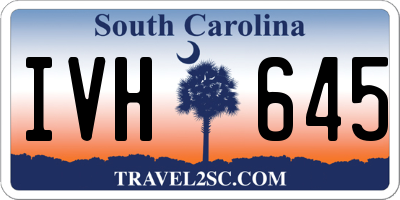 SC license plate IVH645