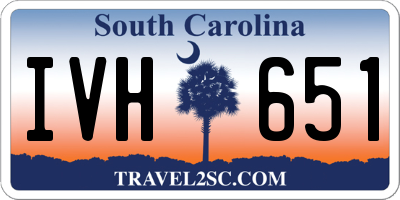 SC license plate IVH651