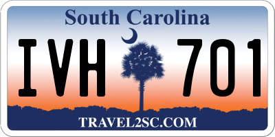 SC license plate IVH701
