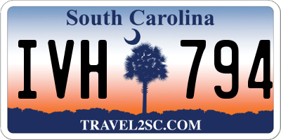 SC license plate IVH794
