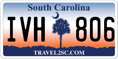 SC license plate IVH806