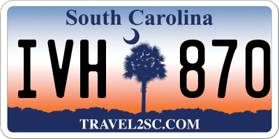 SC license plate IVH870