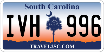 SC license plate IVH996