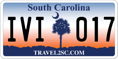 SC license plate IVI017