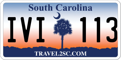 SC license plate IVI113