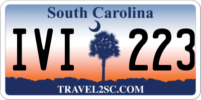 SC license plate IVI223