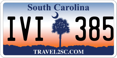 SC license plate IVI385