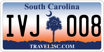 SC license plate IVJ008