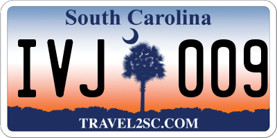 SC license plate IVJ009