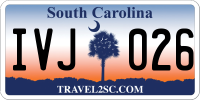 SC license plate IVJ026
