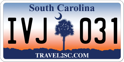 SC license plate IVJ031
