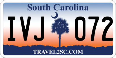 SC license plate IVJ072