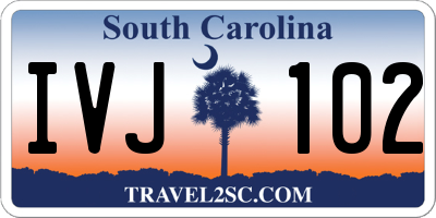 SC license plate IVJ102