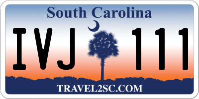 SC license plate IVJ111