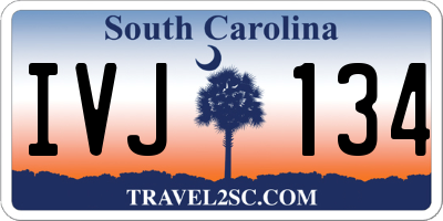 SC license plate IVJ134