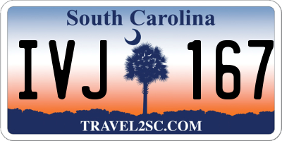 SC license plate IVJ167