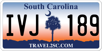 SC license plate IVJ189
