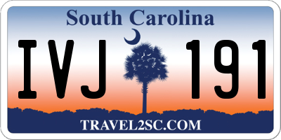 SC license plate IVJ191