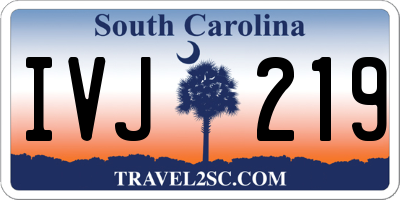 SC license plate IVJ219