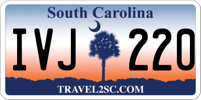 SC license plate IVJ220