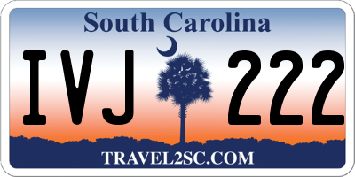 SC license plate IVJ222