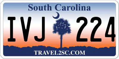 SC license plate IVJ224