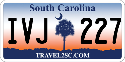SC license plate IVJ227