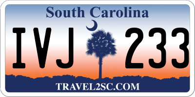 SC license plate IVJ233