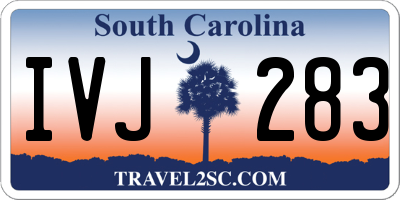 SC license plate IVJ283