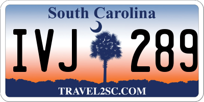 SC license plate IVJ289