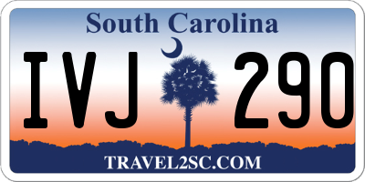 SC license plate IVJ290