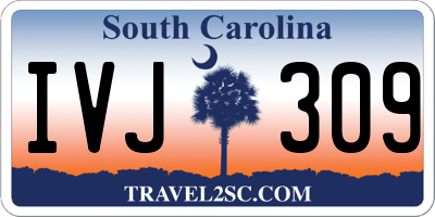 SC license plate IVJ309