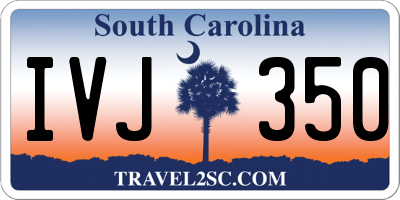 SC license plate IVJ350
