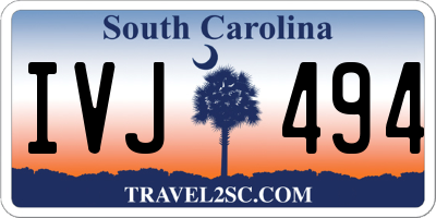 SC license plate IVJ494
