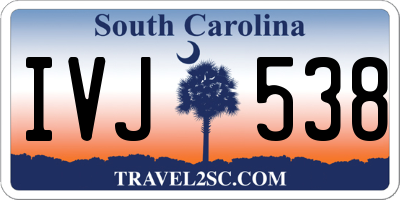 SC license plate IVJ538