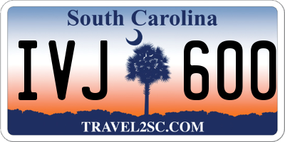SC license plate IVJ600