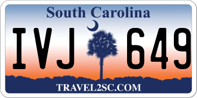 SC license plate IVJ649