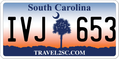 SC license plate IVJ653
